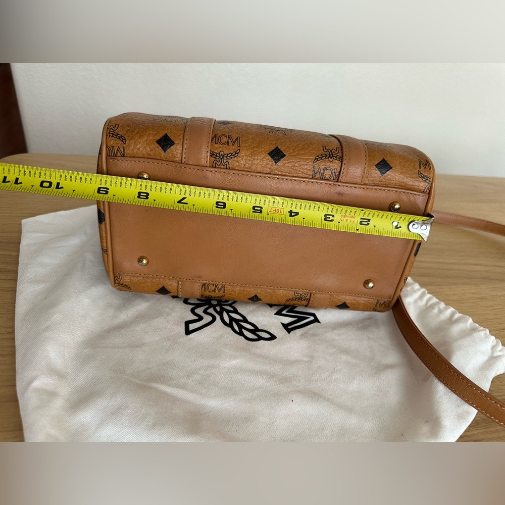 Sold MCM Cognac Small Bostonbag with dustbag (two way) - Picture 8 of 15